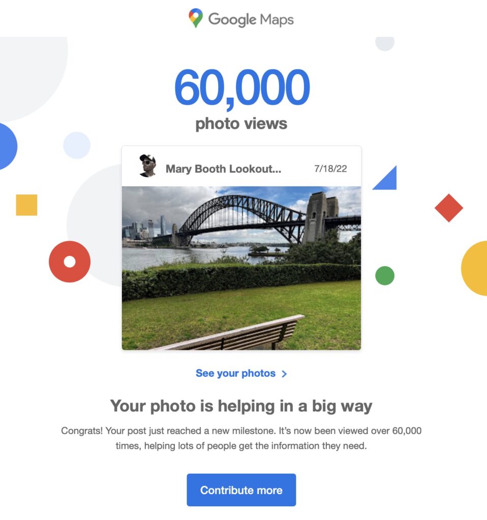 60K Views on Google Maps