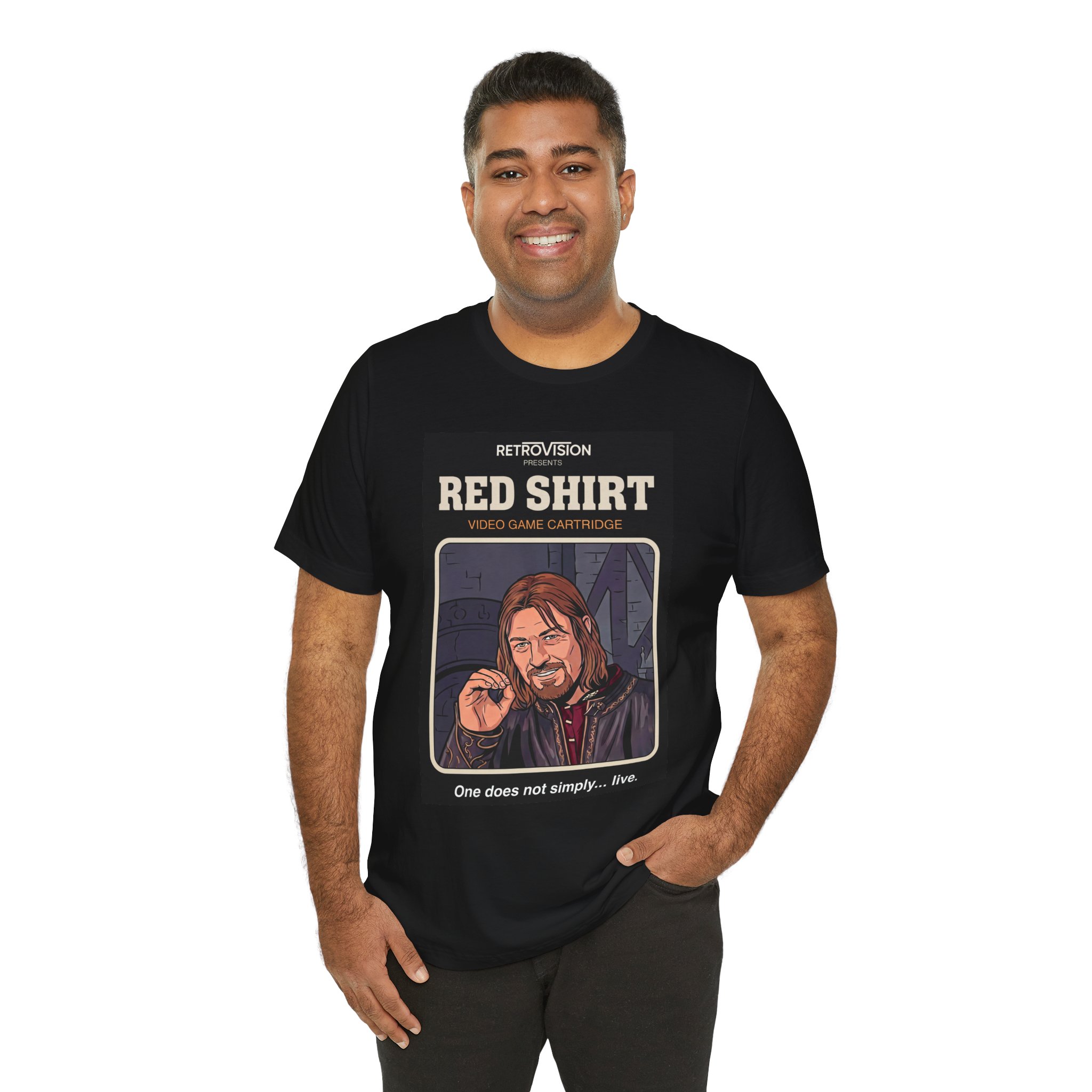 Red Shirt Retro T-Shirt: Boromir One Does Not Simply Tee - Image 4