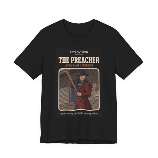 The Preacher Retro T-Shirt: Pale Rider Clint Eastwood Western Tee