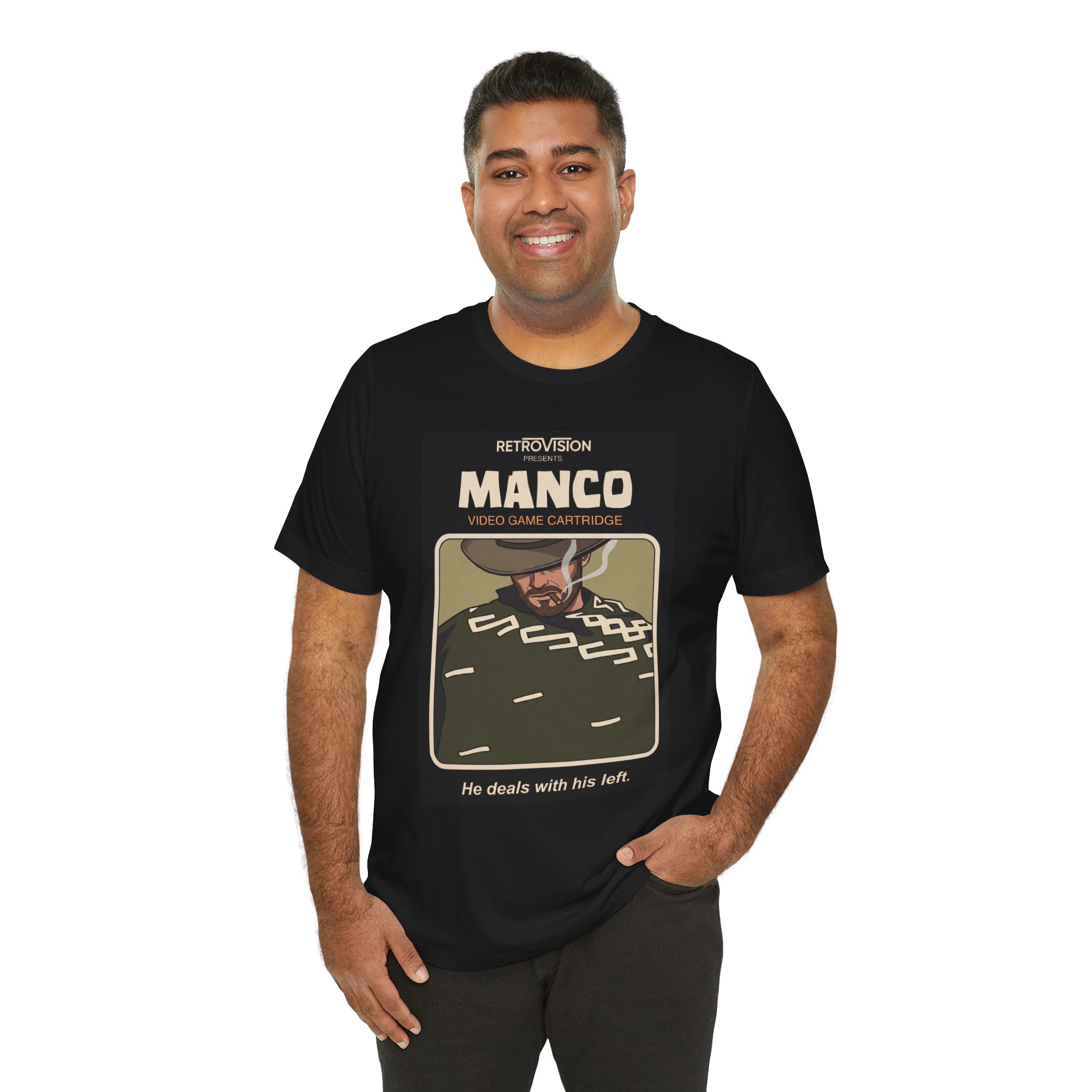 Manco Retro T-Shirt: Dollars Trilogy Man With No Name Tee - Image 4