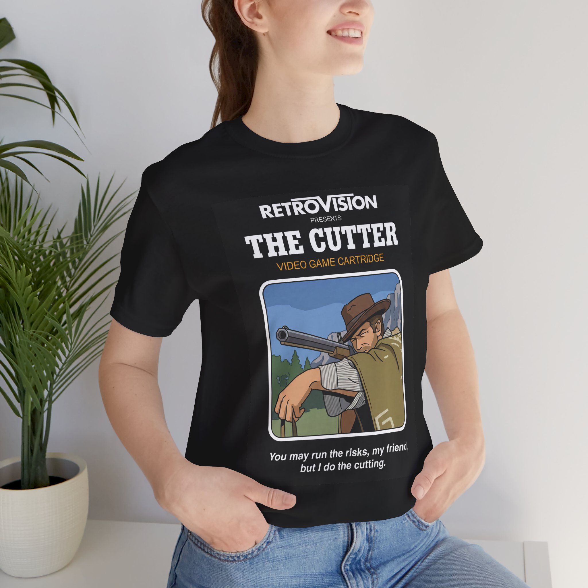 The Cutter Retro T-Shirt: Good Bad Ugly Blondie Spaghetti Western Tee - Image 3