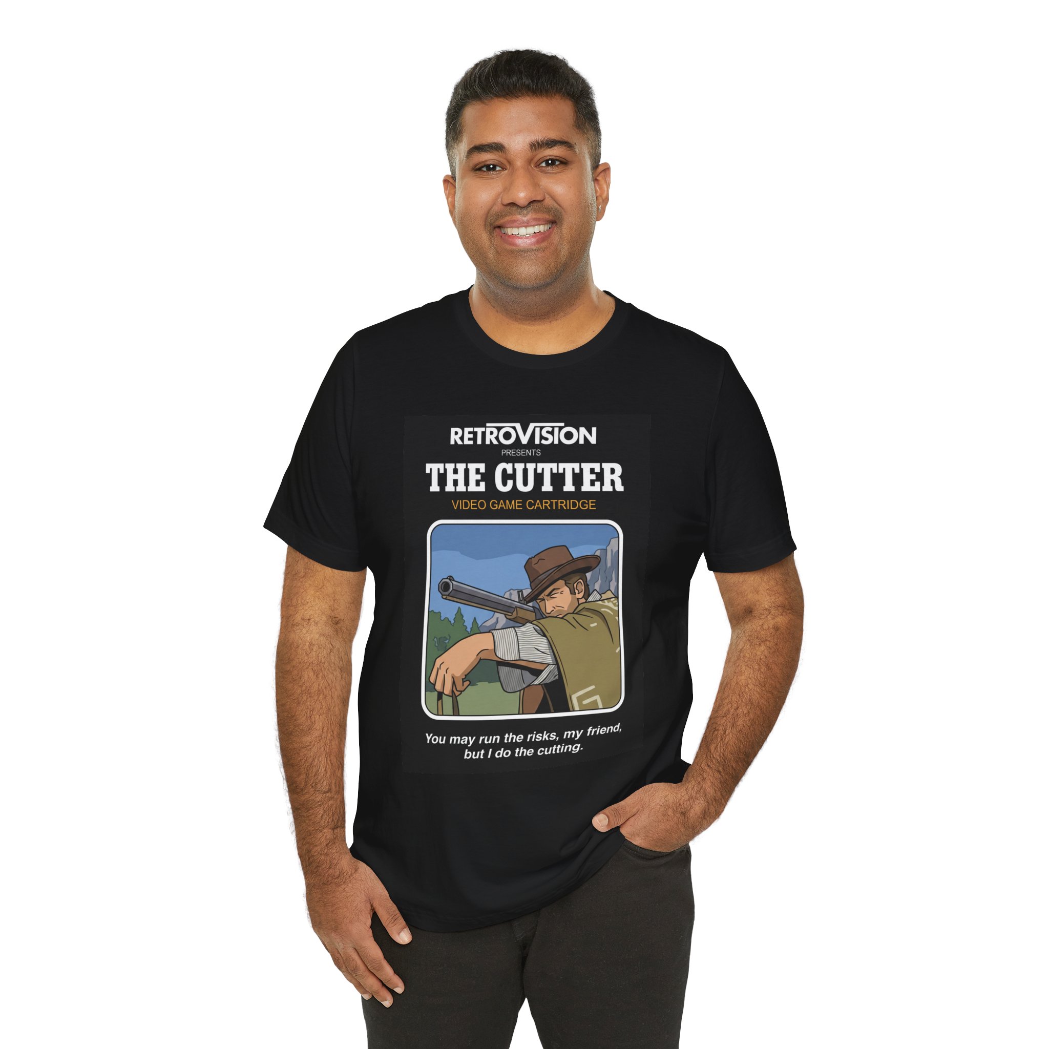 The Cutter Retro T-Shirt: Good Bad Ugly Blondie Spaghetti Western Tee - Image 4