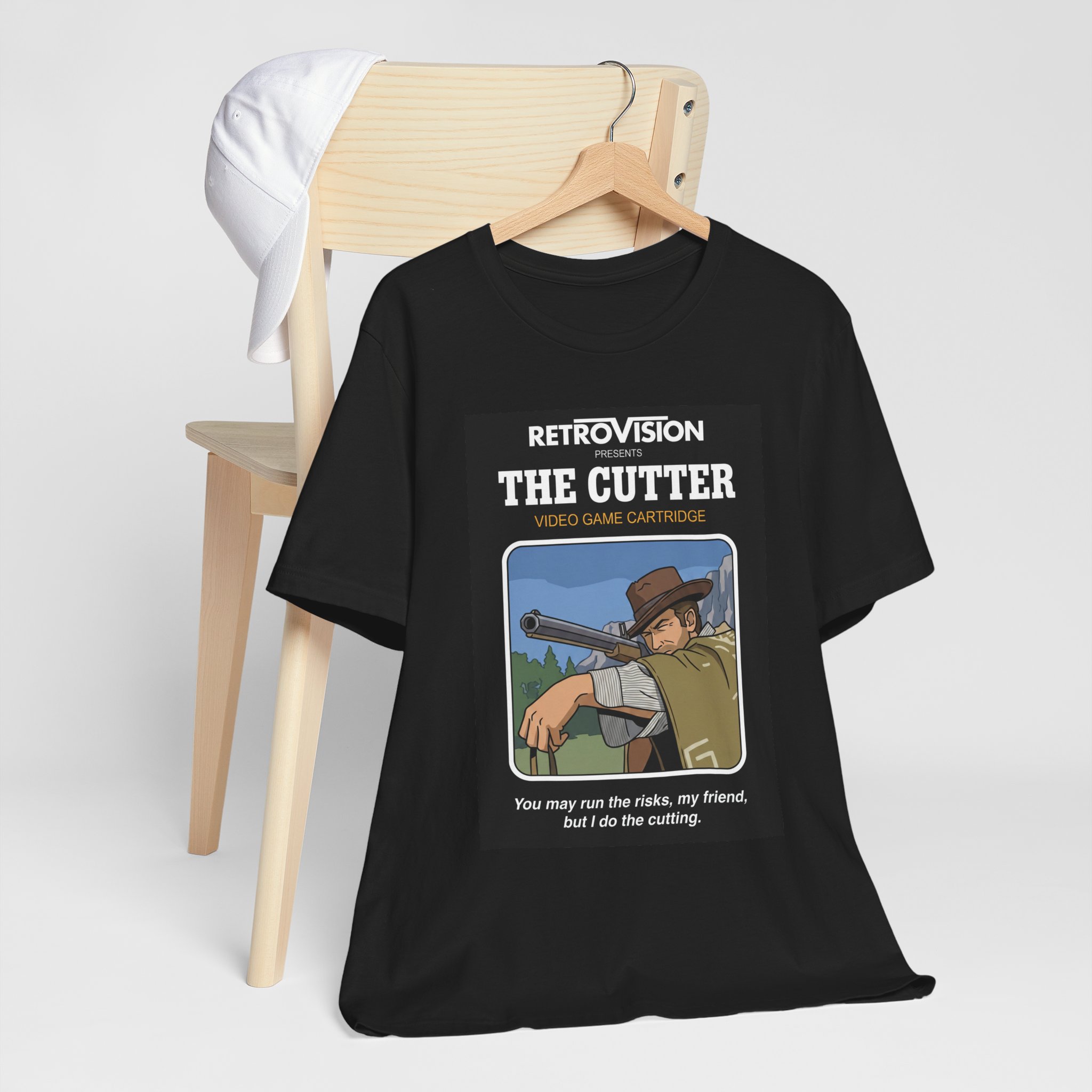 The Cutter Retro T-Shirt: Good Bad Ugly Blondie Spaghetti Western Tee - Image 5
