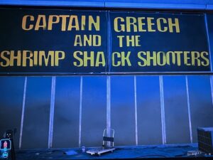 Cyberpunk 2077 Easter Egg: Captain Greech and the Shrimp Shack Shooters Sign