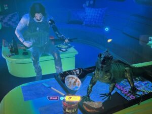 Cyberpunk 2077 Iguana Hatch and Johnny Silverhand