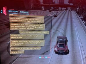 Cyberpunk 2077 Semimaru Motorbreath River Text Conversation Finish