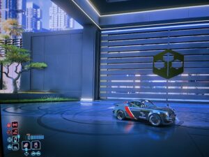 Cyberpunk 2077 Konpeki Plaza Burnouts in Johnny Silverhand's Porsche