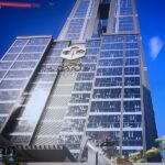 Cyberpunk 2077 Konpeki Plaza in Full Sunshine at Back Entrace